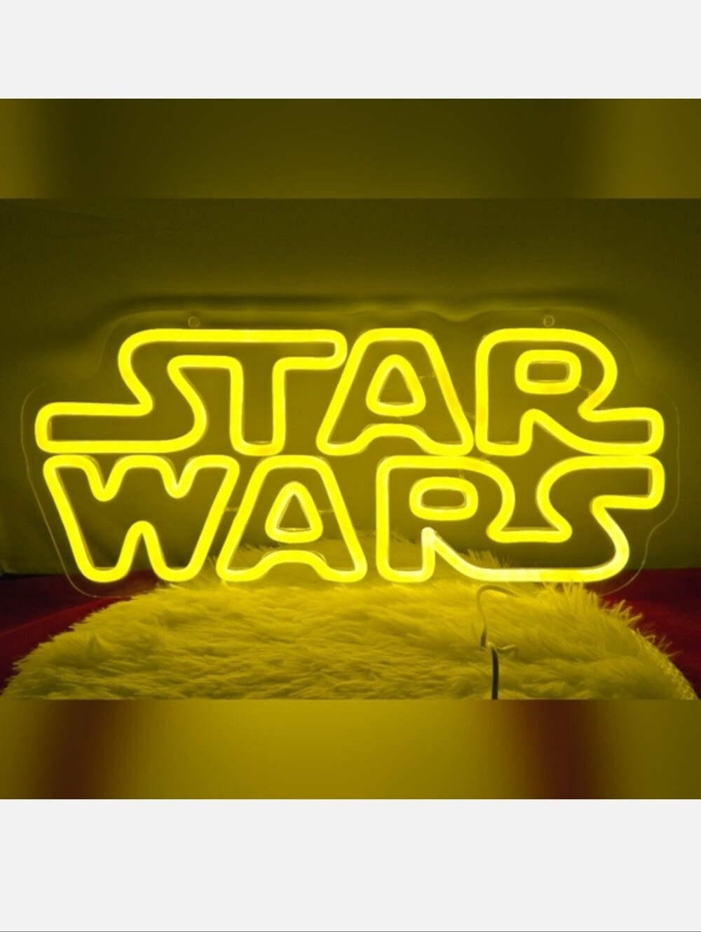 STAR WARS Yellow LED Neon Wall Sign USB Dimmable Pop Culture Game Room Decor
